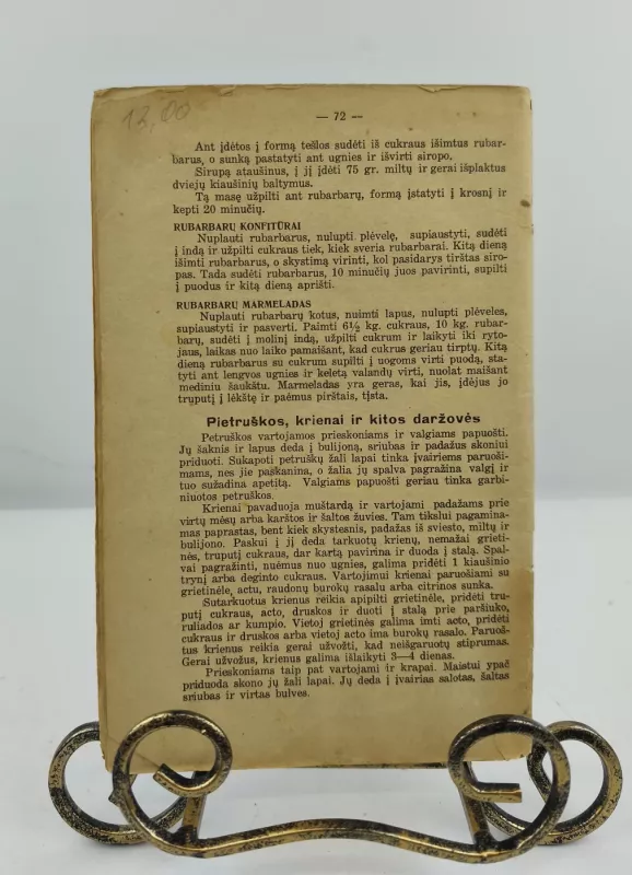 Daržovių valgiai 1934m. - E. Dargytė, knyga 2