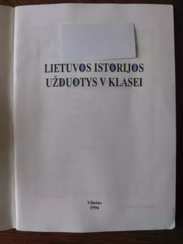 Lietuvos istorijos užduotys V klasei - Viktoras Jakimavičius, knyga 3