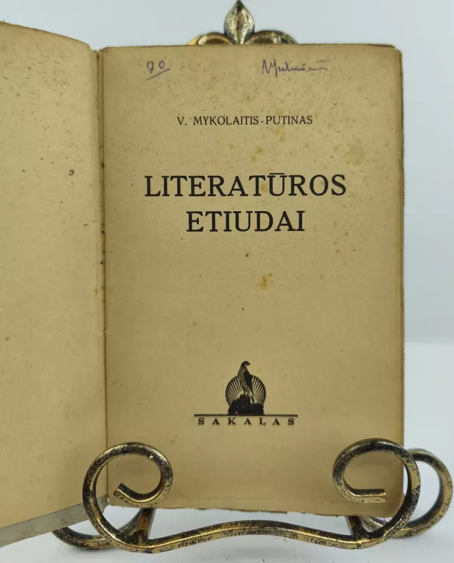 Literatūros etiudai 1937m. - Vincas Mykolaitis-Putinas, knyga 4