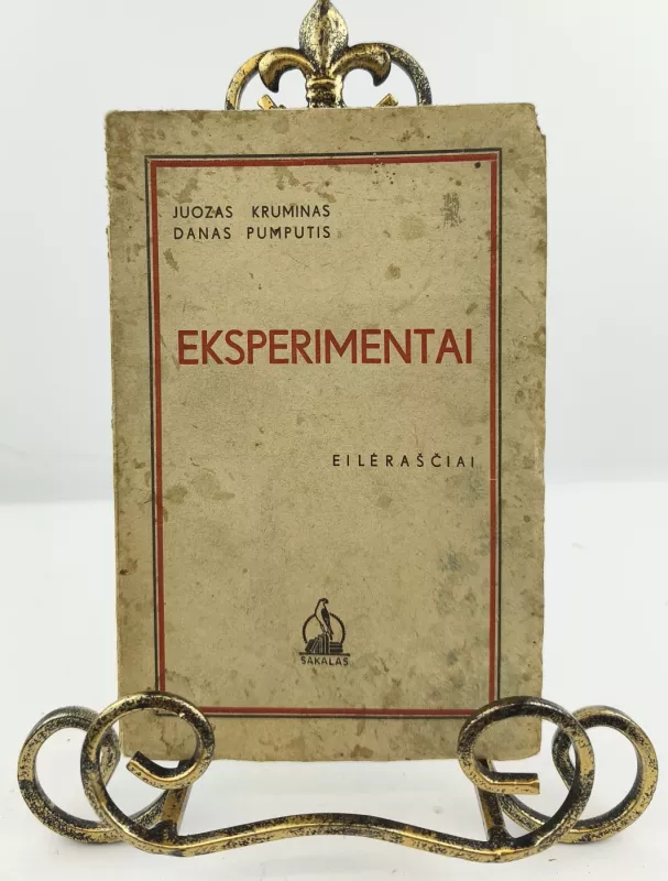 Eksperimentai 1939m. - Juozas Kruminas, Danas Pumputis, knyga 4