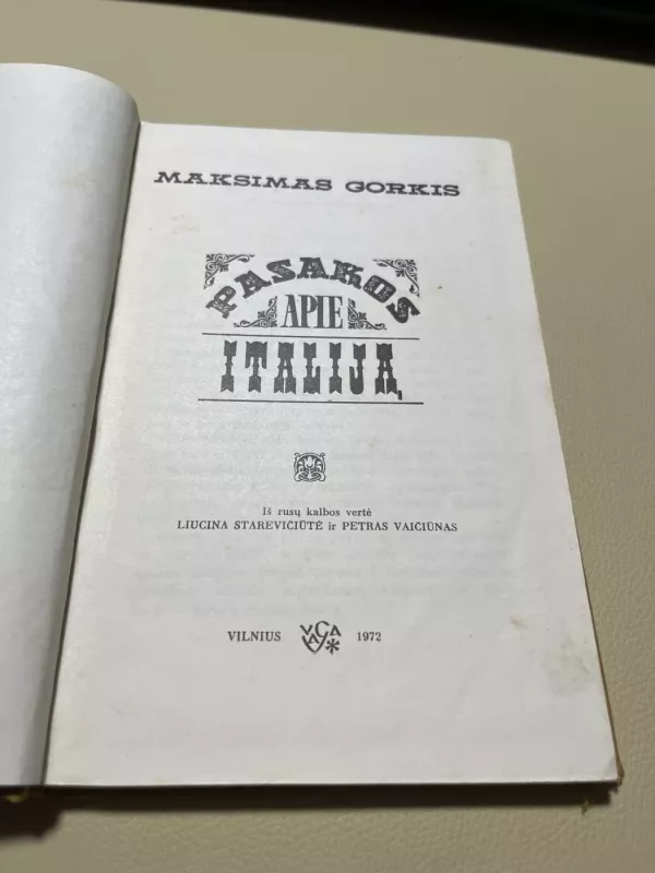 Pasakos apie Italiją - Maksimas Gorkis, knyga 2