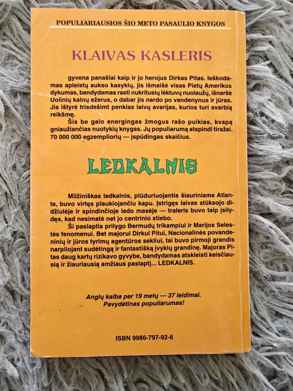 Ledkalnis - Klaivas Kasleris, knyga 3