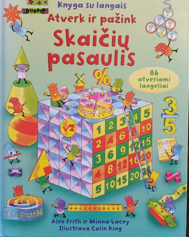 Skaičių pasaulis. Atverk ir pažink, knyga su langeliais - Minna Lacey, knyga 2