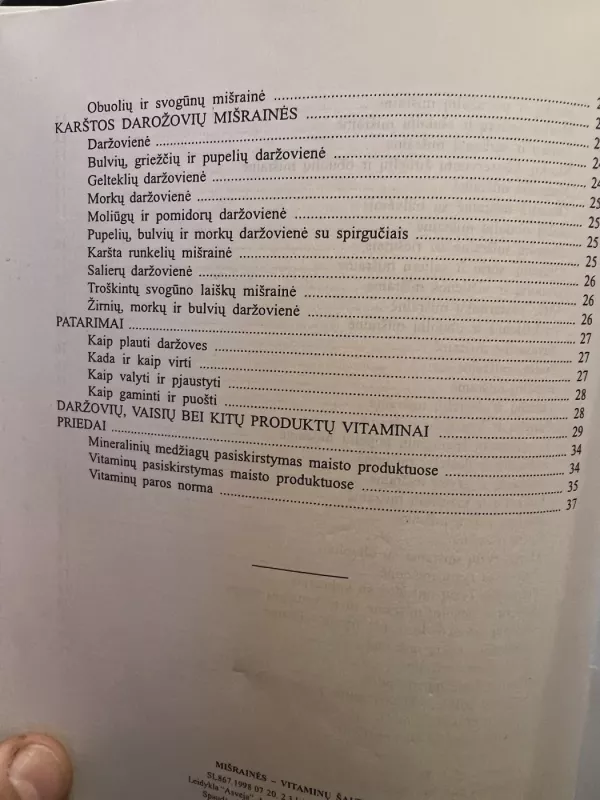 MIŠRAINĖS-VITAMINŲ ŠALTINIS - Vanda Budrienė, knyga 5