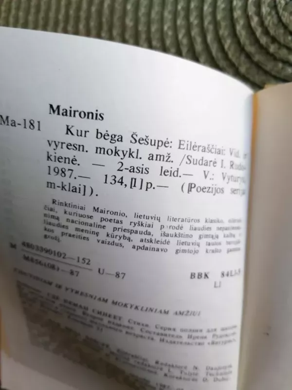 Kur bėga Šešupė -  Maironis, knyga 6