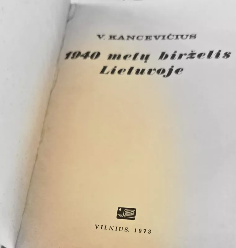 1940 metų birželis Lietuvoje - V. Kancevičius, knyga 3
