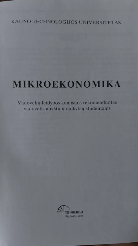 Mikroekonomika - ir kt. Snieška V., knyga 2