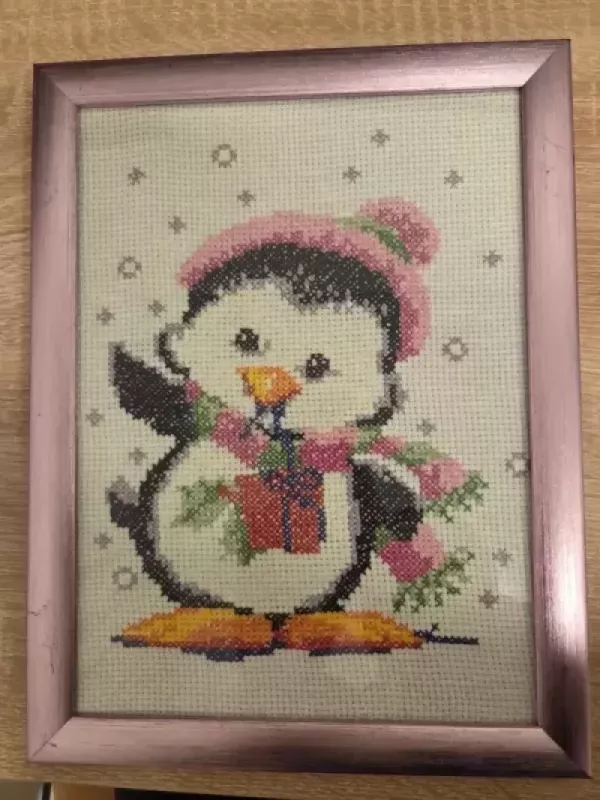 Siuvinėtas kryželiu pingvinas - , namai ir interjeras 4