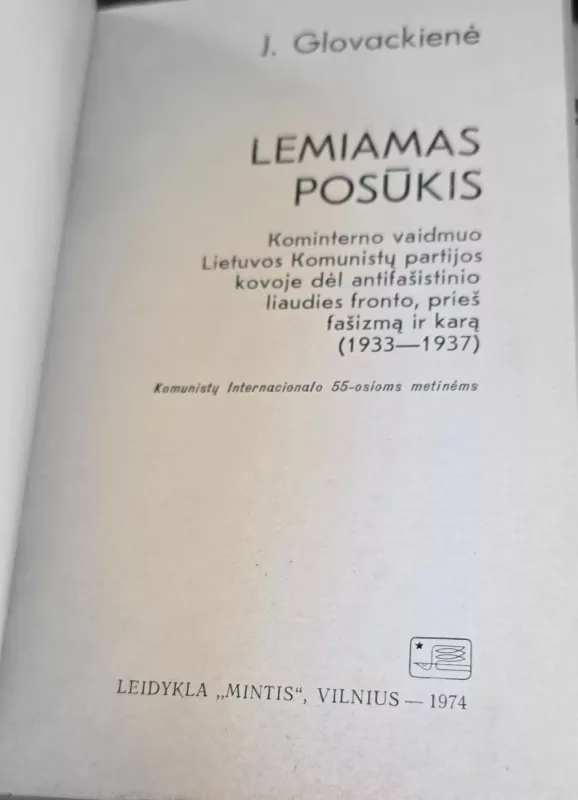 Lemiamas posūkis - J. Glovackienė, knyga 3