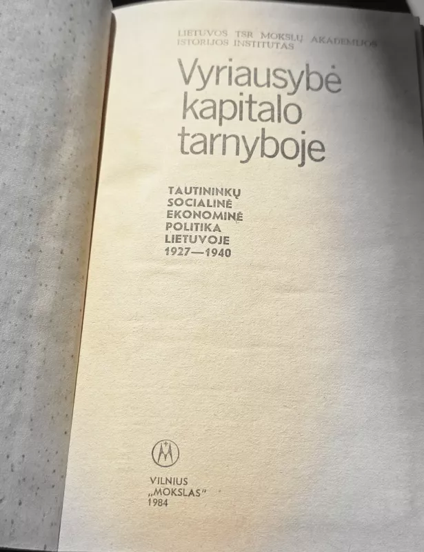 Vyriausybė kapitalo tarnyboje - Julijonas Tamošiūnas, Konstantinas Navickas, knyga 3