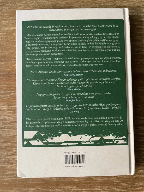 Tokie smulkūs dalykai - Claire Keegan, knyga 4