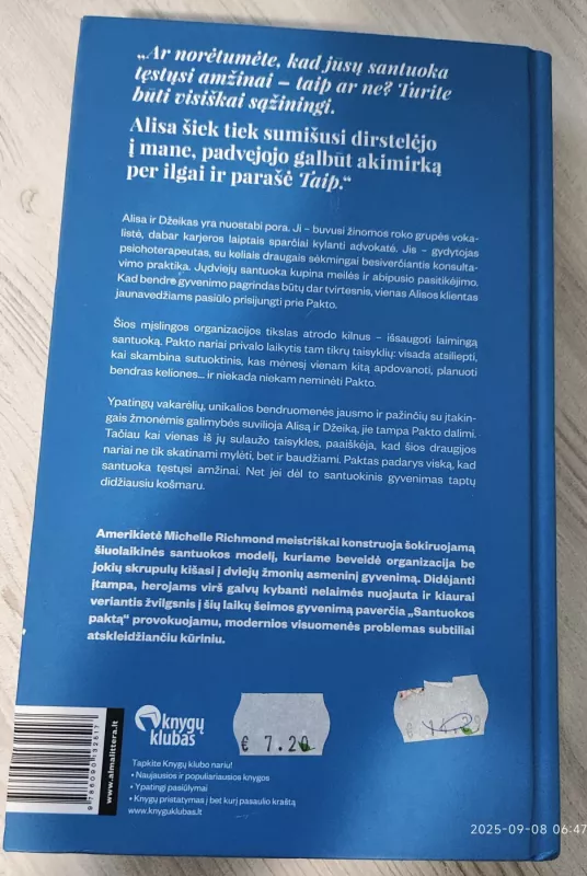 Santuokos paktas - Michelle Richmond, knyga 3