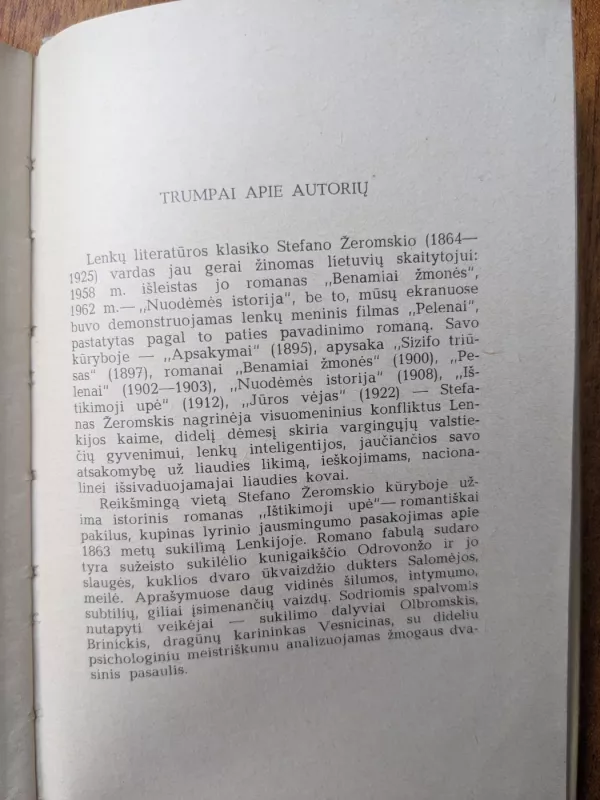 Ištikimoji upė - Stefanas Žeromskis, knyga 4