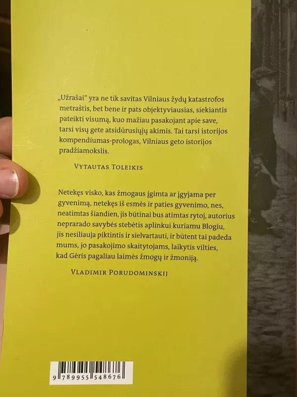 Užrašai. Vilniaus geto kronika 1941-1944 - Grigorijus Šuras, knyga 3