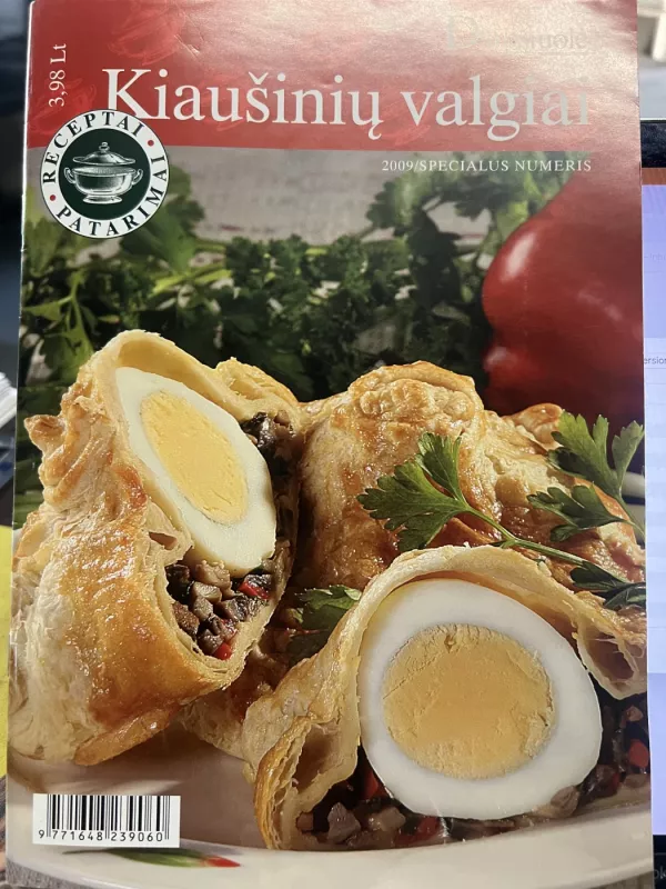 Darbštuolė 2009  Kiaušinių valgiai - Redaktorė Violeta Barysienė, knyga 2