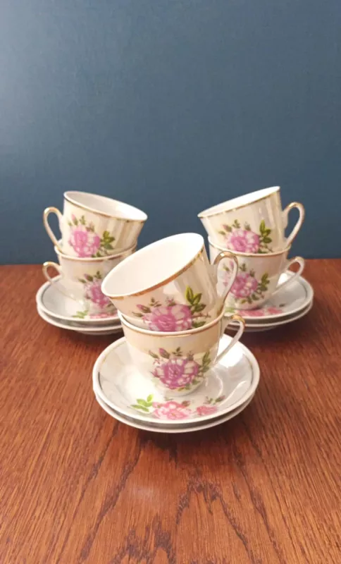 Puodeliai su lėkštute, 100ml, 6vnt., Armfarfor - , namai ir interjeras 2