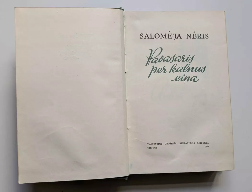 Pavasaris per kalnus eina - Salomėja Nėris, knyga 2