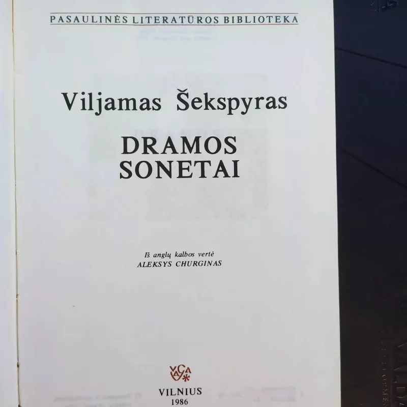 Dramos Sonetai - Viljamas Šekspyras, knyga 3