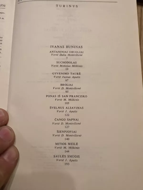 APSAKYMAI APYSAKOS - Ivanas Buninas, Aleksandras Kuprinas, knyga 4