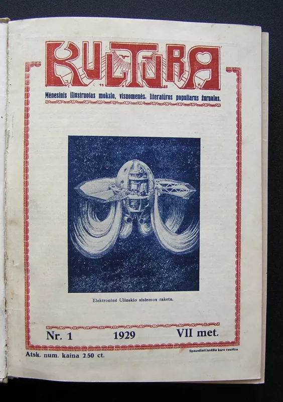 Kultūra. 1929 m. Nr. 1 – Nr. 12 - Redaktorius: P. Bugailiškis, knyga 2
