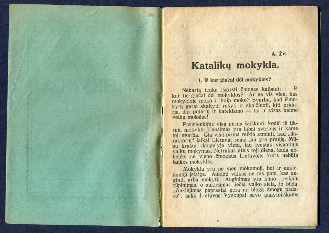 Katalikų mokykla - A. Žv., knyga 3