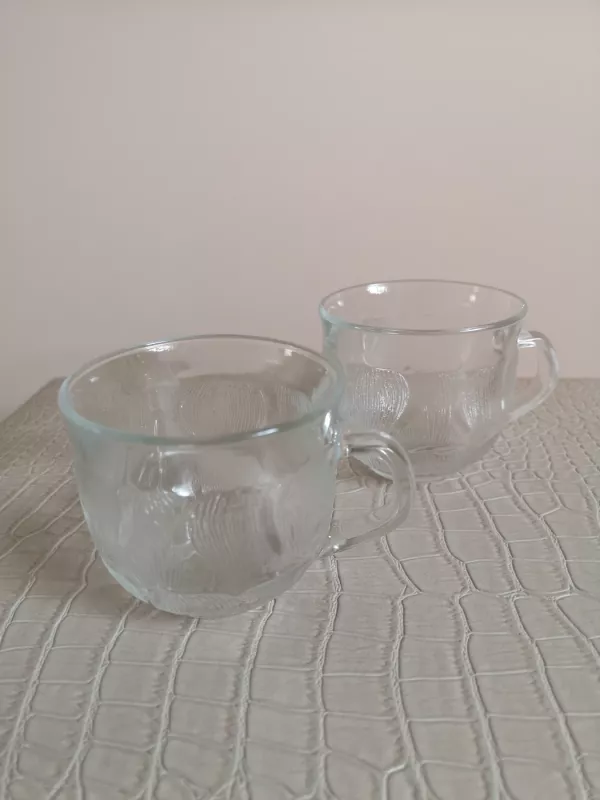 Arcoroc France vintažiniai stikliniai skaidrūs puodeliai - , namai ir interjeras 2