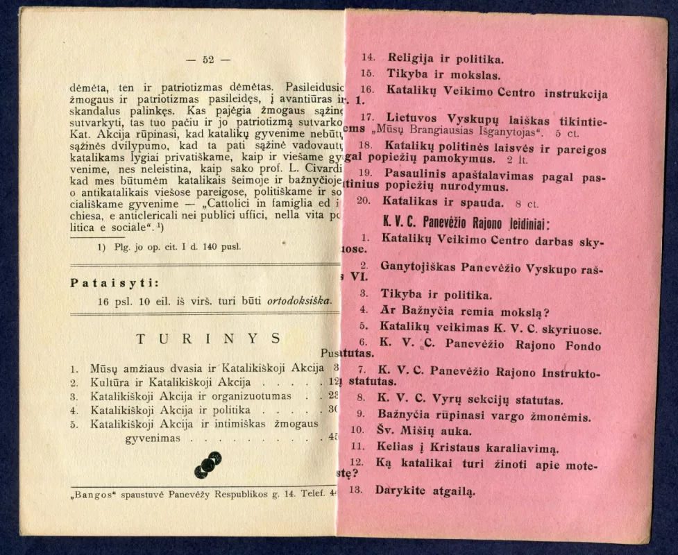 Katalikiškoji akcija ir gyvenimas - J. Gobis, knyga 4