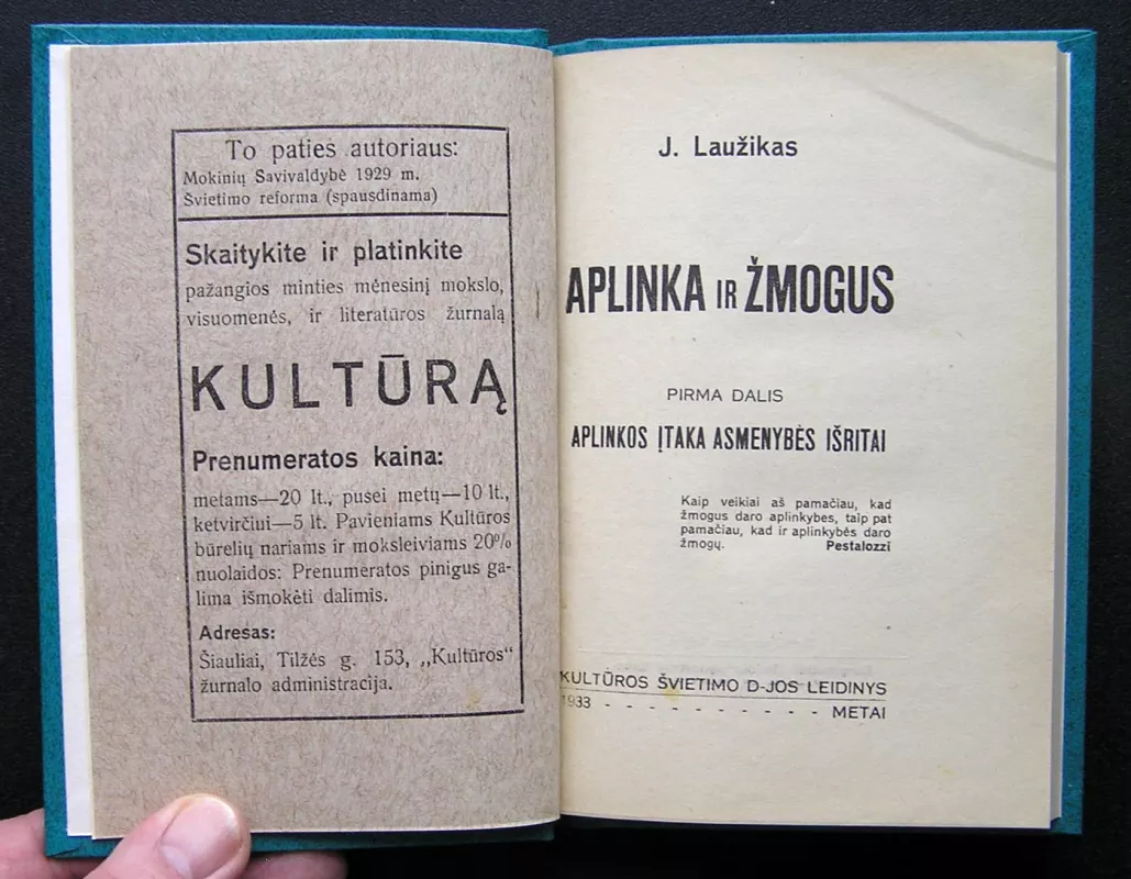 Aplinka ir Žmogus - Jonas Laužikas, knyga 4