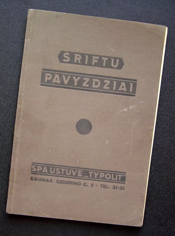 Šriftų Pavyzdžiai - Spaustuvė "Typolit" - Autorius nenurodytas, knyga 2