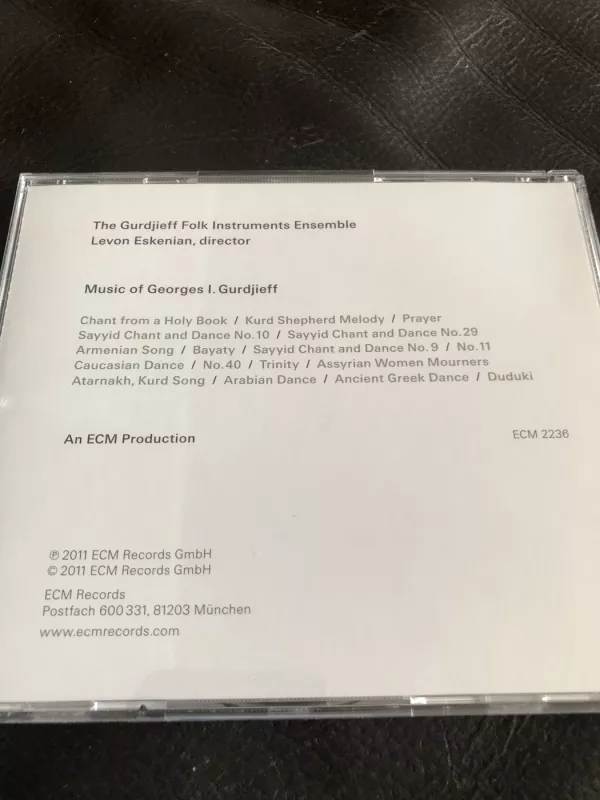 Music of Georges I. Gurdjieff CD - Georges I. Gurdjieff, plokštelė 6