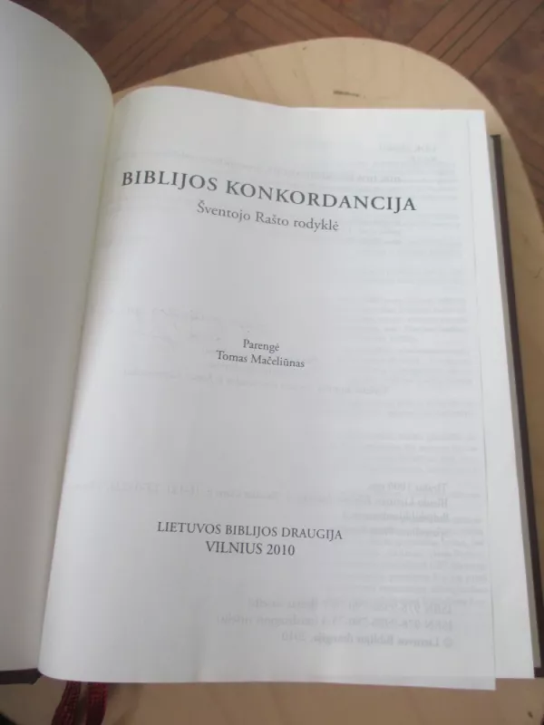 Biblijos Konkordancija. Šventojo Rašto rodyklės - Tomas Mačiūnas, knyga 6