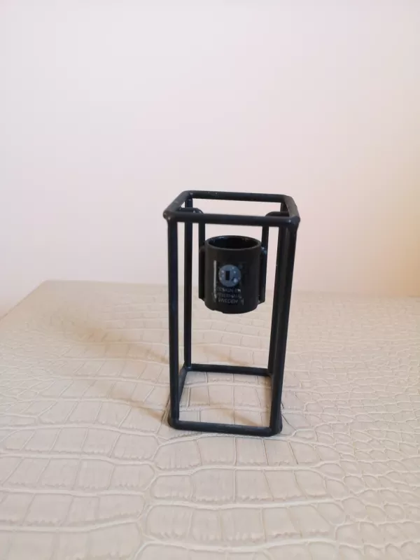 Lagerhaus Sweden juoda metalinė geometrinė žvakidė - , namai ir interjeras 3