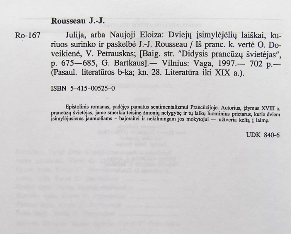Julija arba Naujoji Eloiza - Jean Jacques Rousseau, knyga 5