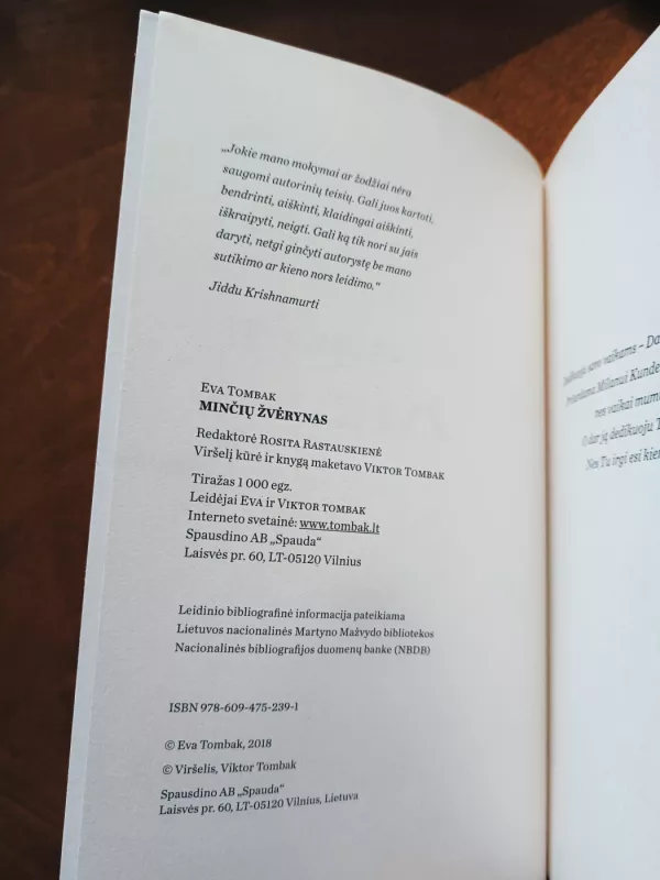Minčių žvėrynas - Eva Tombak, knyga 4