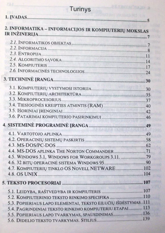 Informatikos įvadas - A. Balčytienė, knyga 5