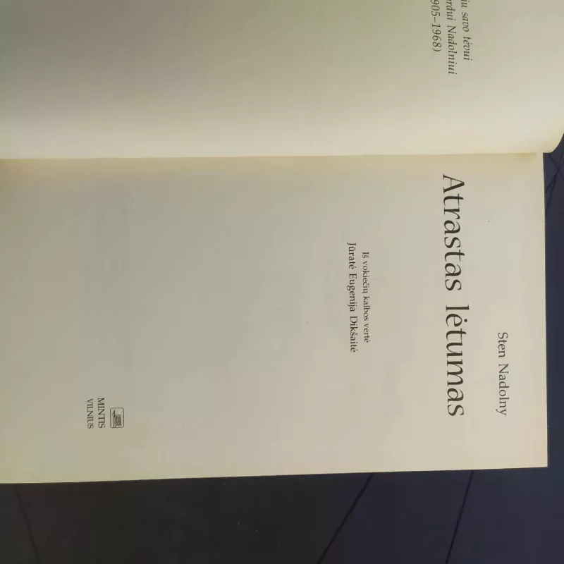 Atrastas lėtumas - Sten Nadolny, knyga 3