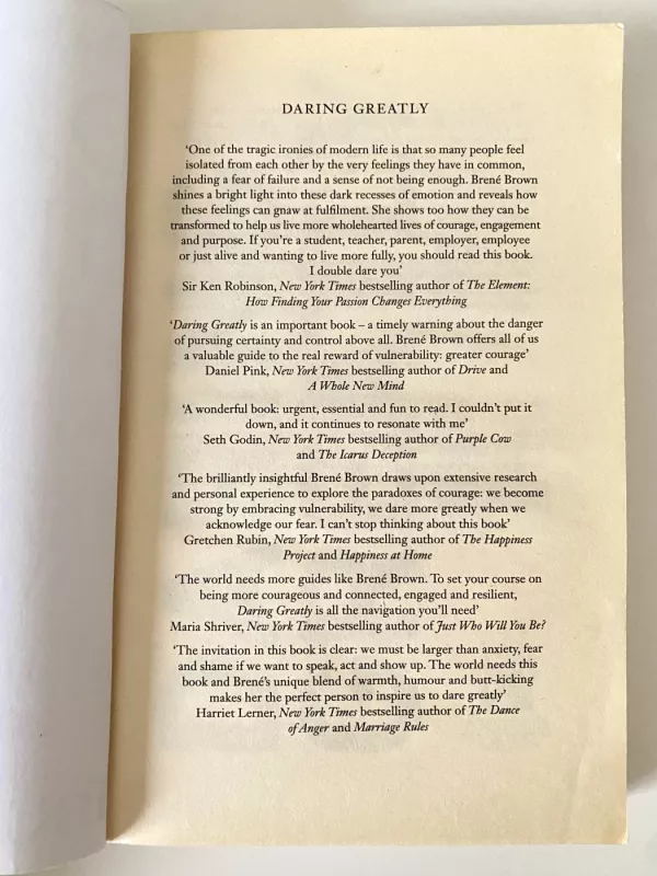 Daring Greatly - Brene Brown, knyga 5