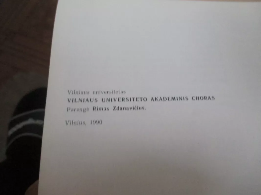 Vilniaus universiteto akademinis choras - Rimas Zdanevičius, knyga 4