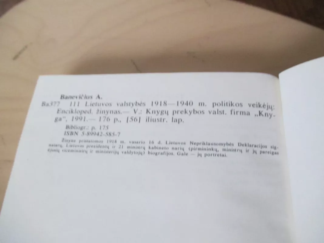 111 Lietuvos valstybės 1918-1940 politikos veikėjų - Algirdas Banevičius, knyga 6