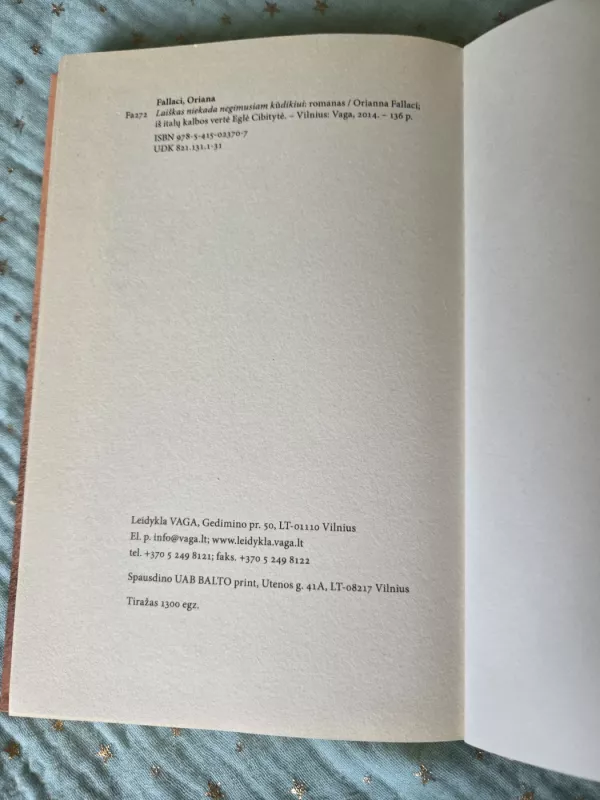 Laiškai niekada negimusiam kūdikiui - Oriana Fallaci, knyga 6