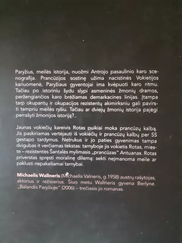 Balandis Paryžiuje - Michael Wallner, knyga 3