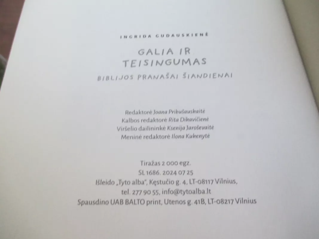 Galia ir teisingumas - Ingrida Gudauskienė, knyga 5