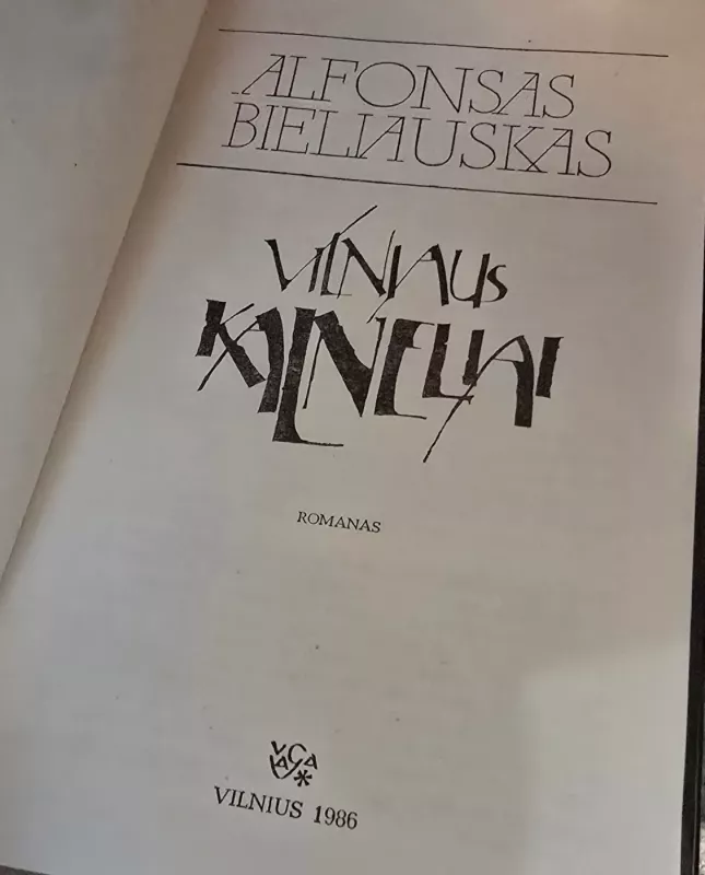 Vilniaus kalneliai - Alfonsas Bieliauskas, knyga 3