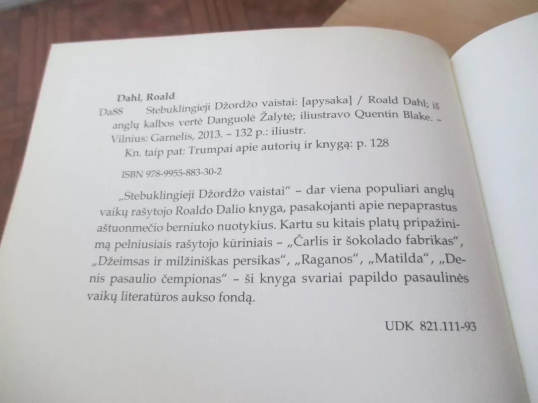 Stebuklingieji Džordžo vaistai - Roald Dahl, knyga 5