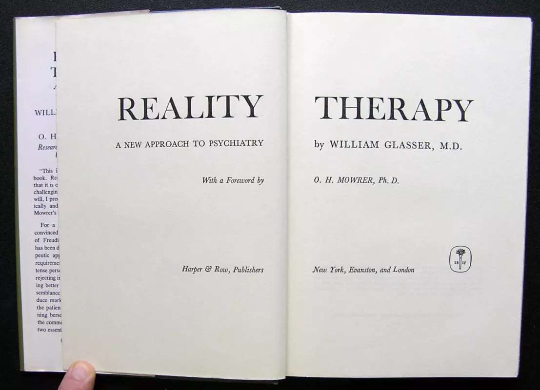 Reality Therapy: A New Approach to Psychiatry - William Glasser, knyga 4
