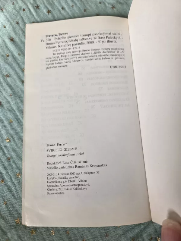 Svirplio giesmė - Bruno Ferrero, knyga 5