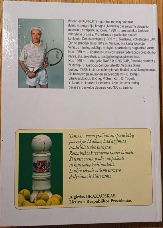 Lietuvos tenisui 75. Dokumentinė apybraiža - Vincentas Korkutis, knyga 3
