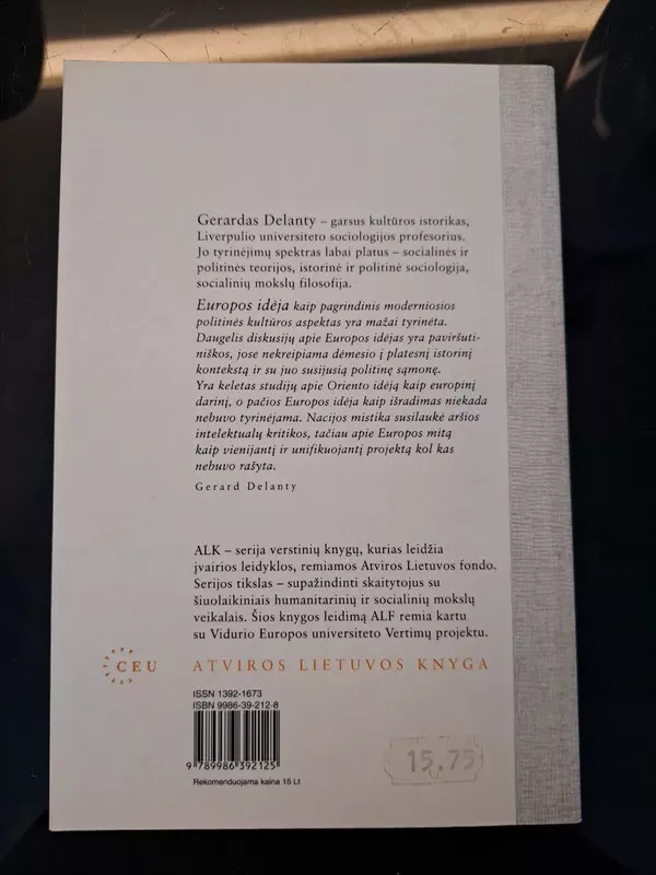 Europos išradimas - Gerard Delanty, knyga 3