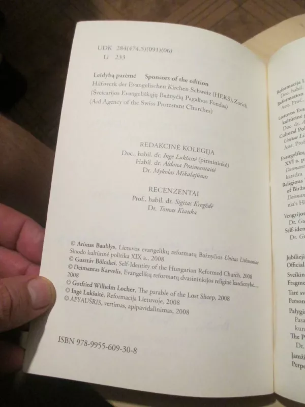 Lietuvos evangelikų reformatų sinodui 450 metų - Autorių Kolektyvas, knyga 6