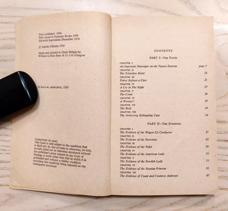 Murder on the Orient Express. Classic Vintage - Agatha Christie, knyga 3